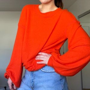 Free People orange sweatshirt